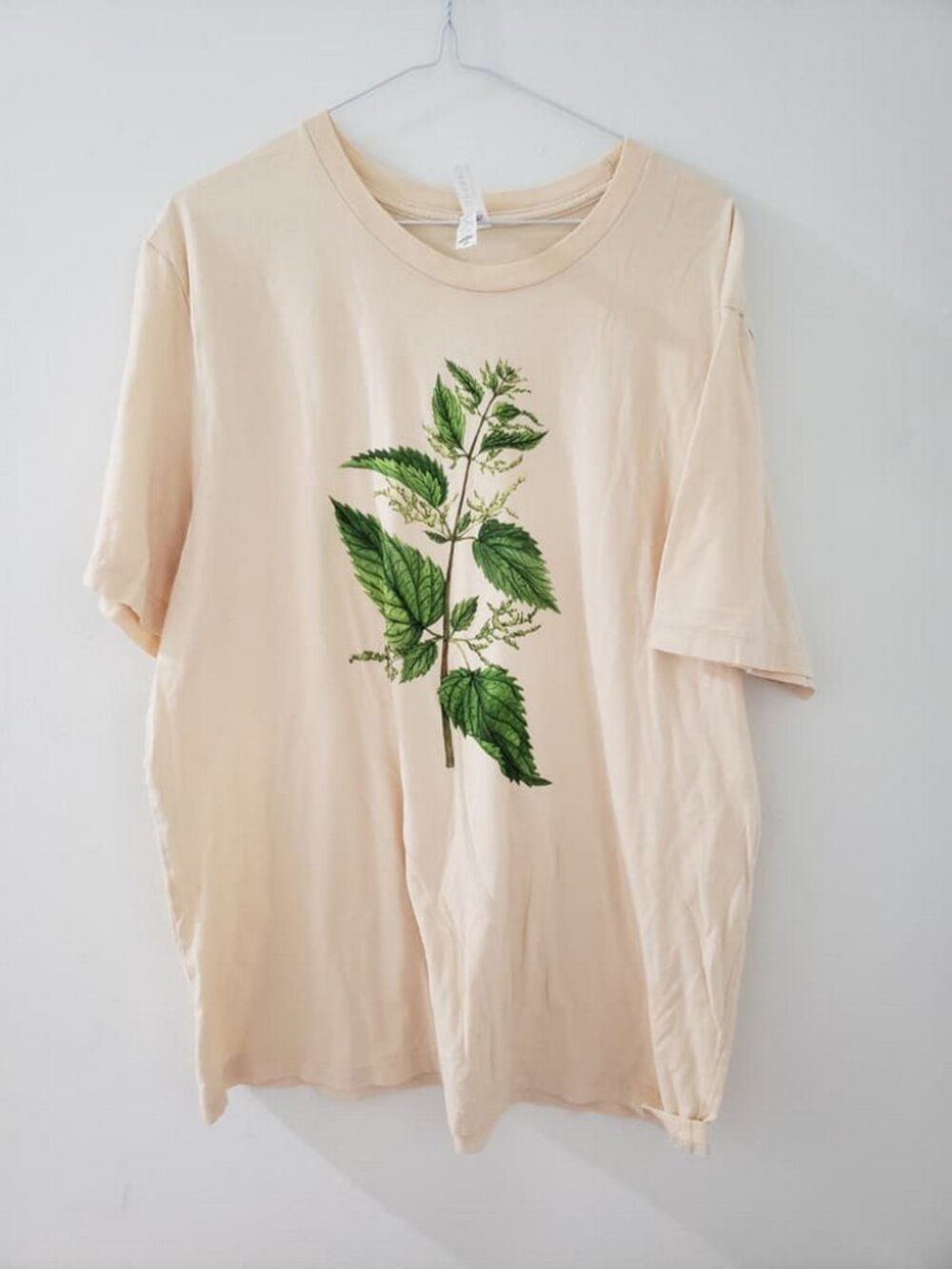 Botanical Art Tshirt Cotton Etsy Artist Size 2XL XXL nettle linden tree plant